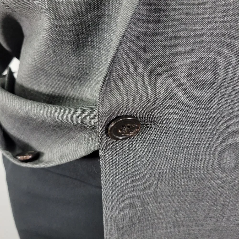 Lauren‎ Ralph Lauren Men's Sport Coat Blazer Two Button Gray Wool Stretch 42XL